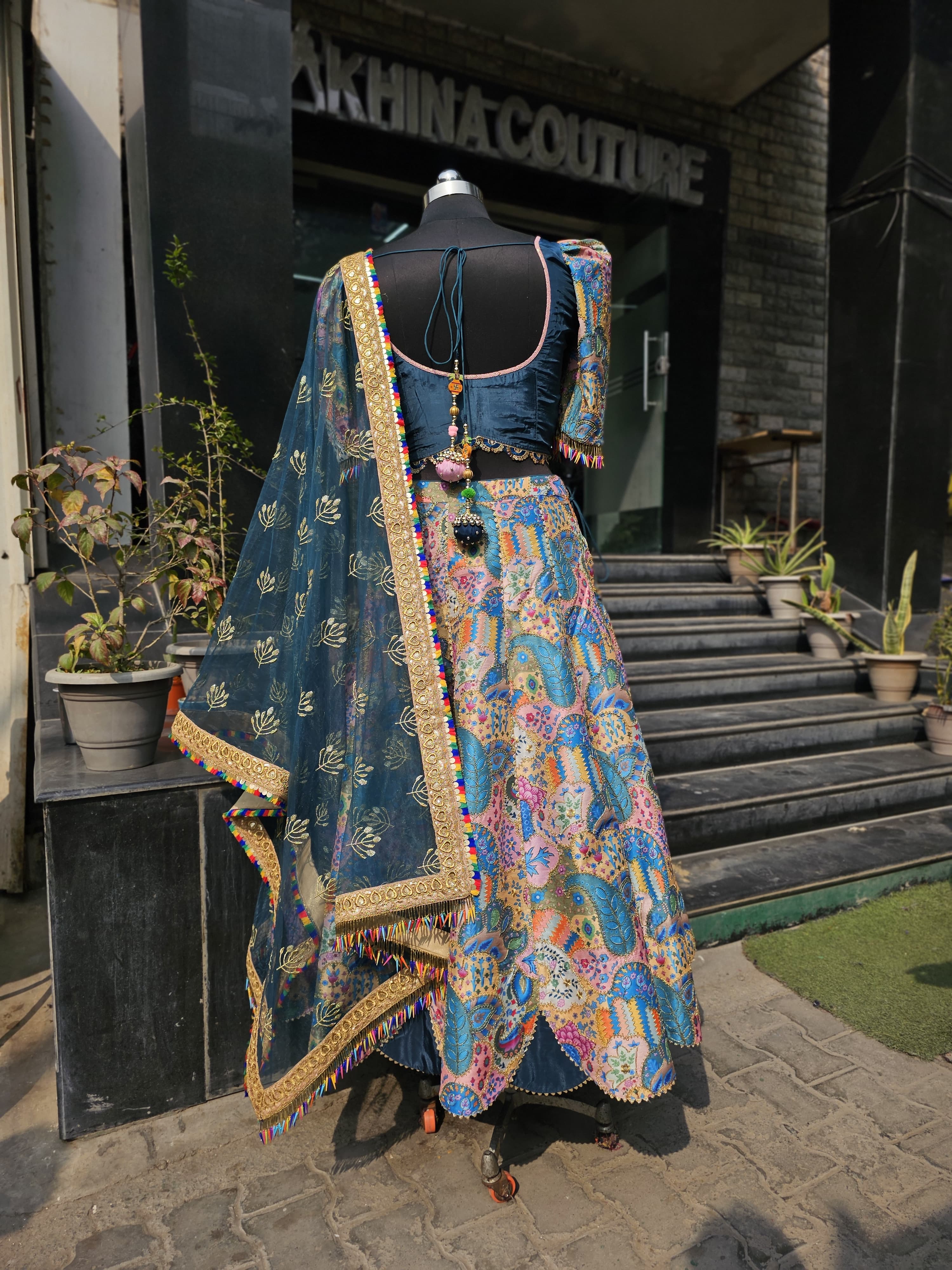 Peacock Silk Lehenga