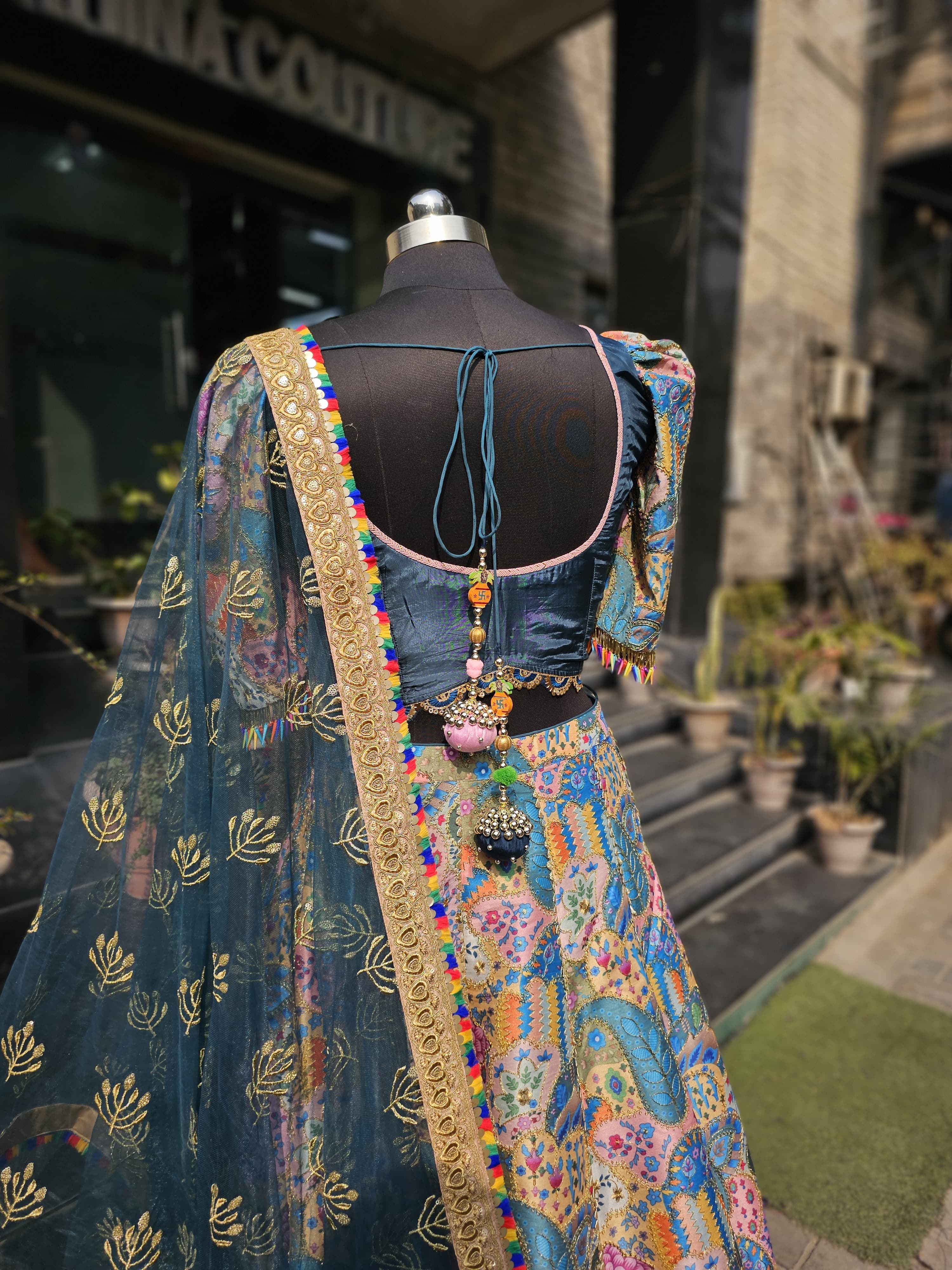 Peacock Silk Lehenga