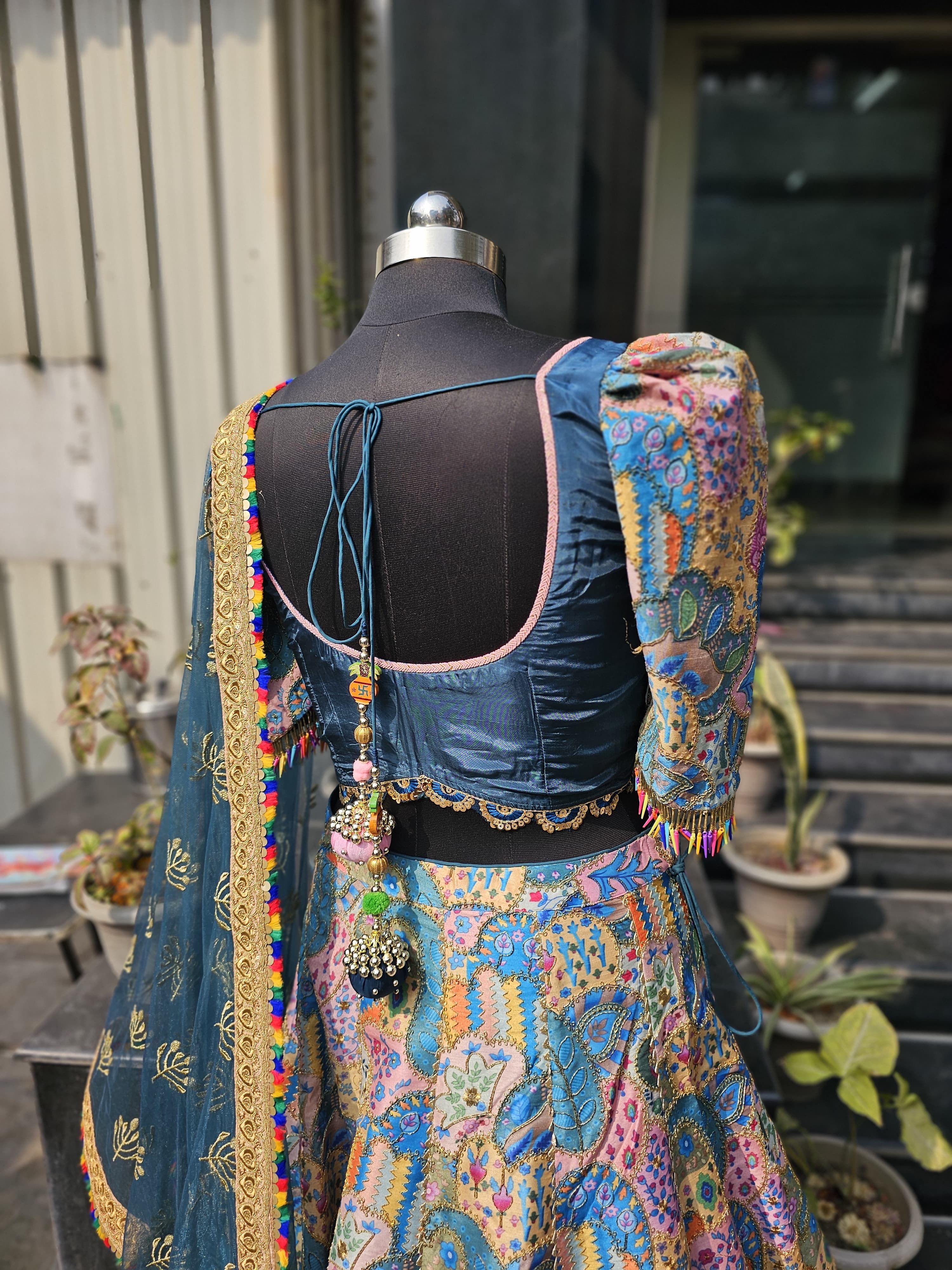 Peacock Silk Lehenga