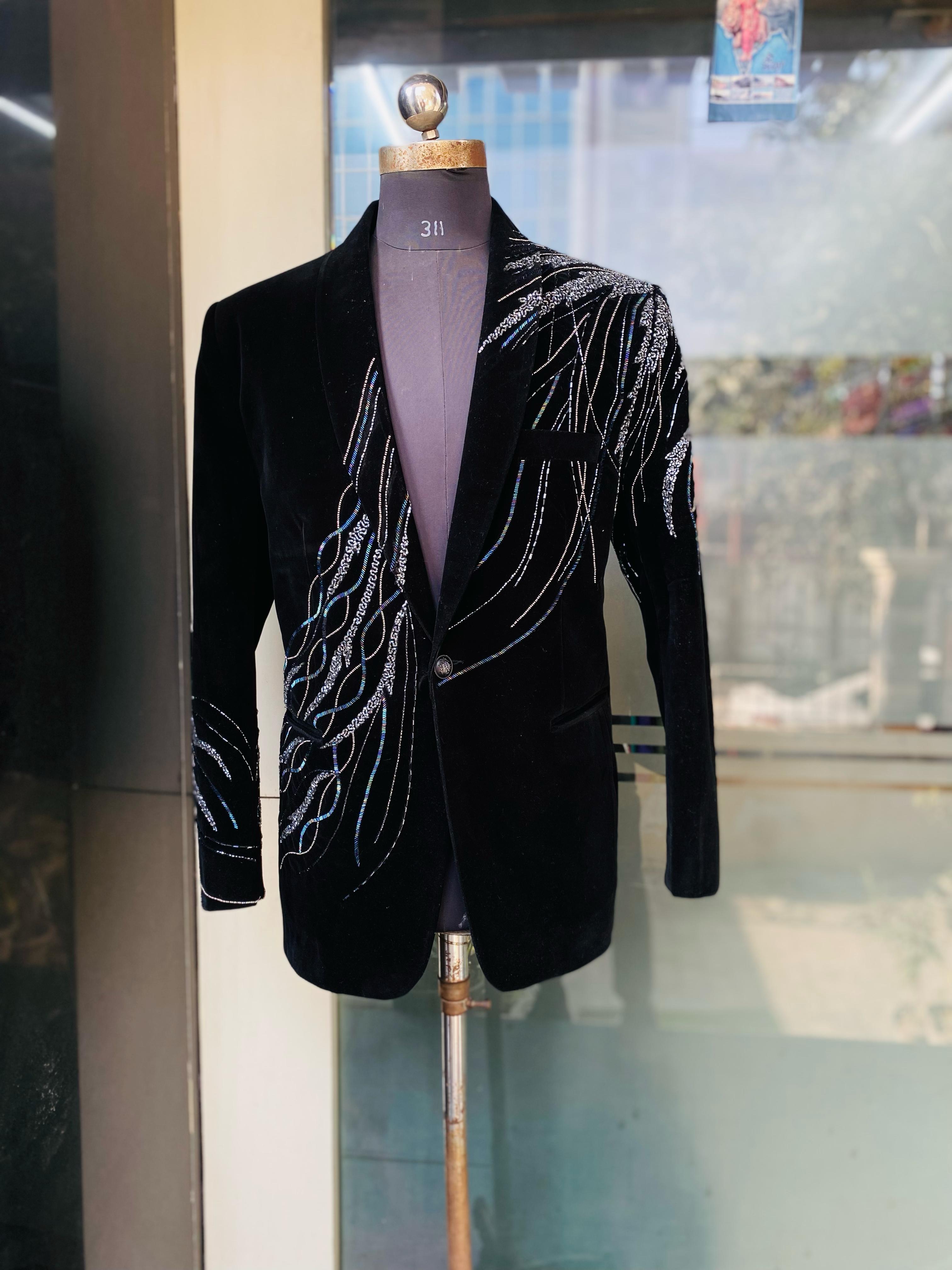 Menswear Dapper Black Blazer