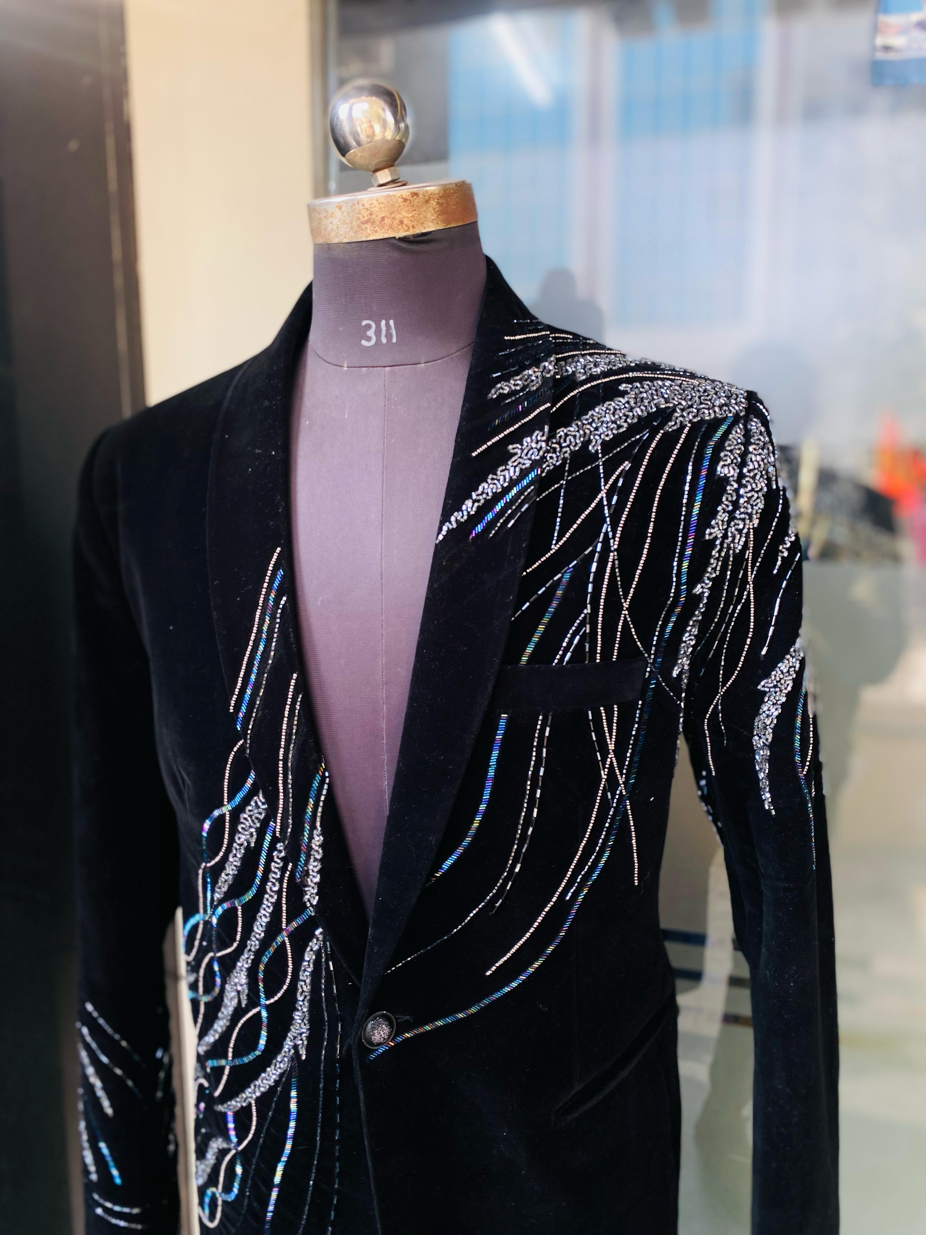 Menswear Dapper Black Blazer