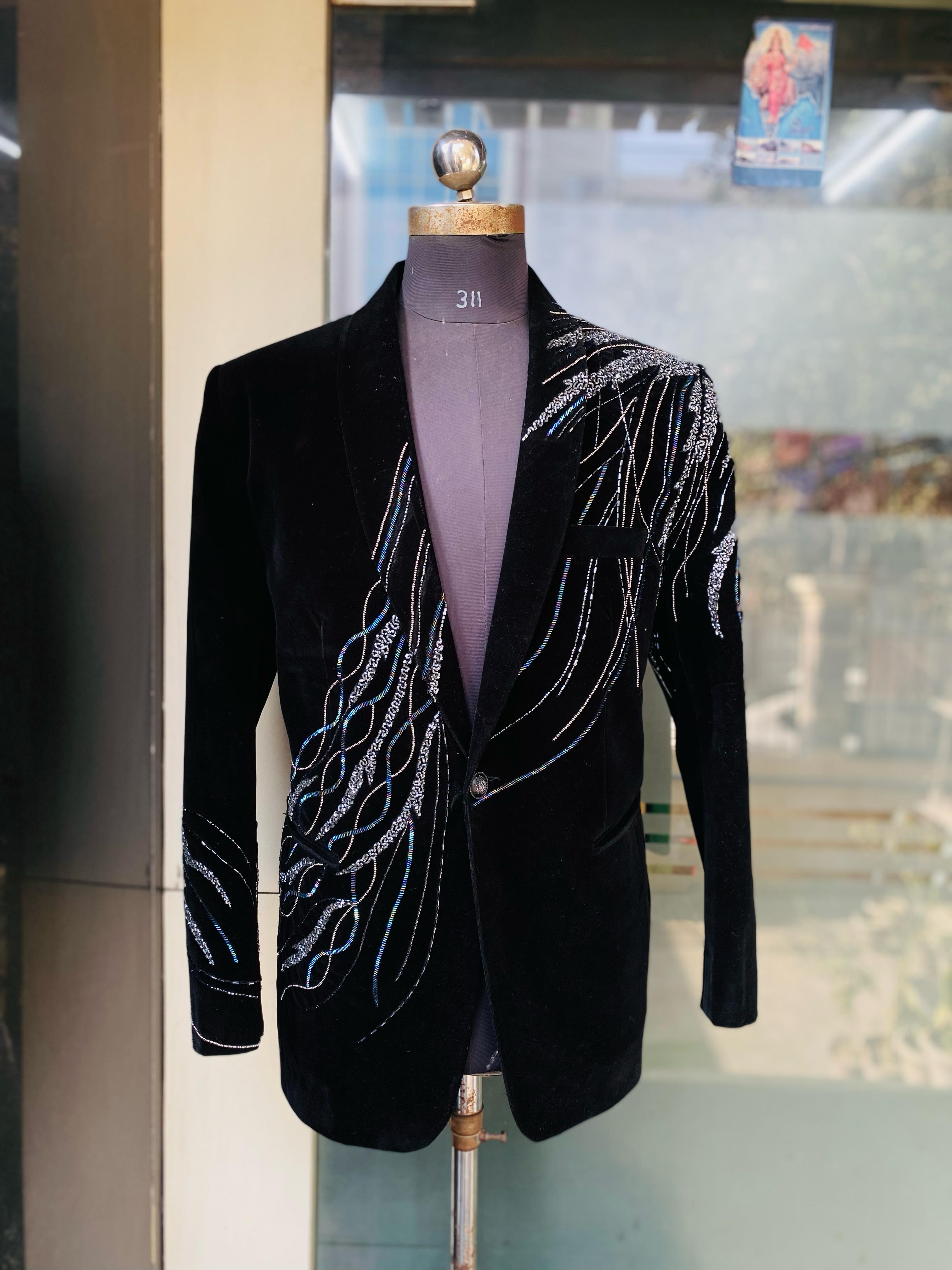 Menswear Dapper Black Blazer