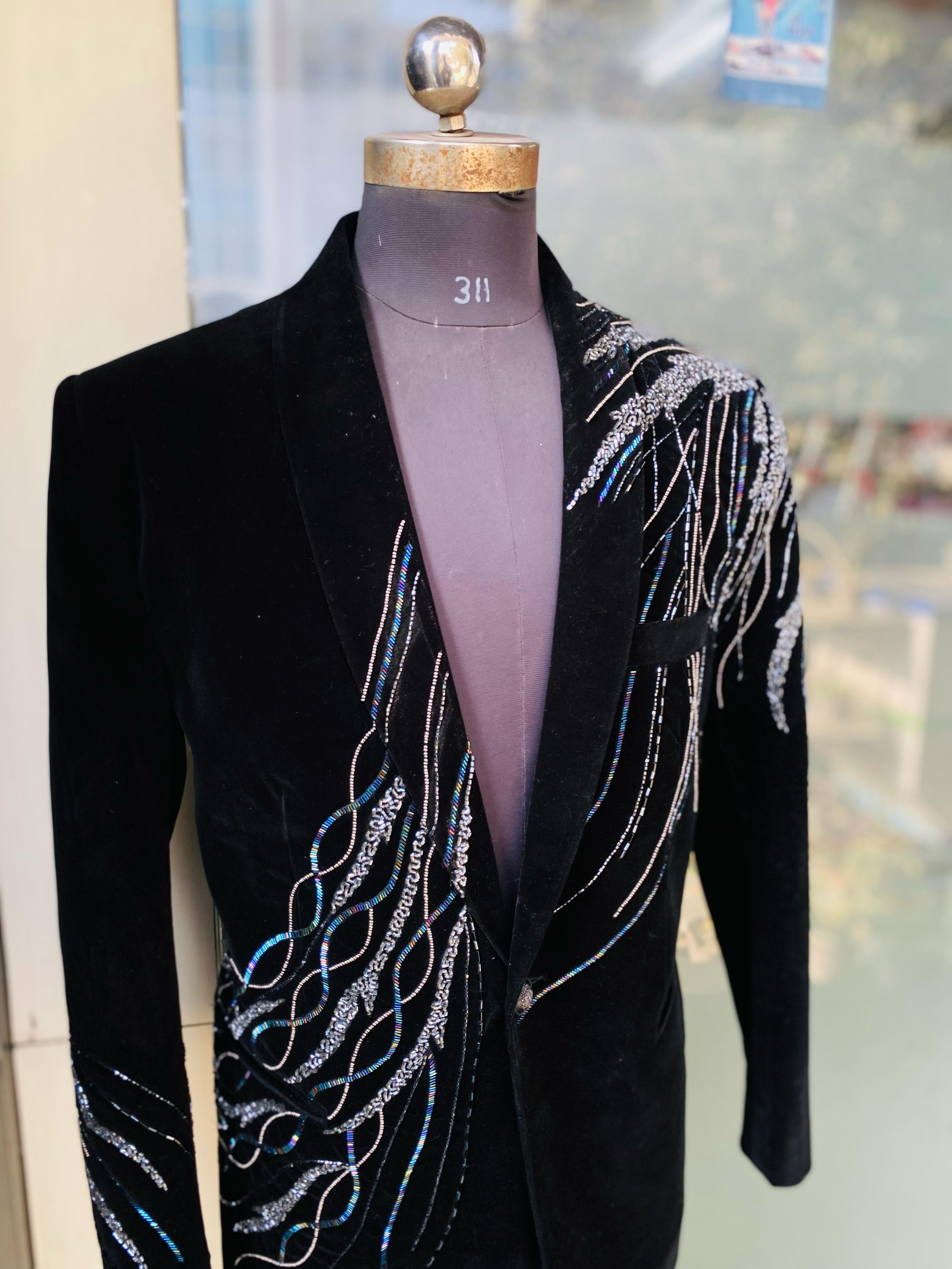 Menswear Dapper Black Blazer