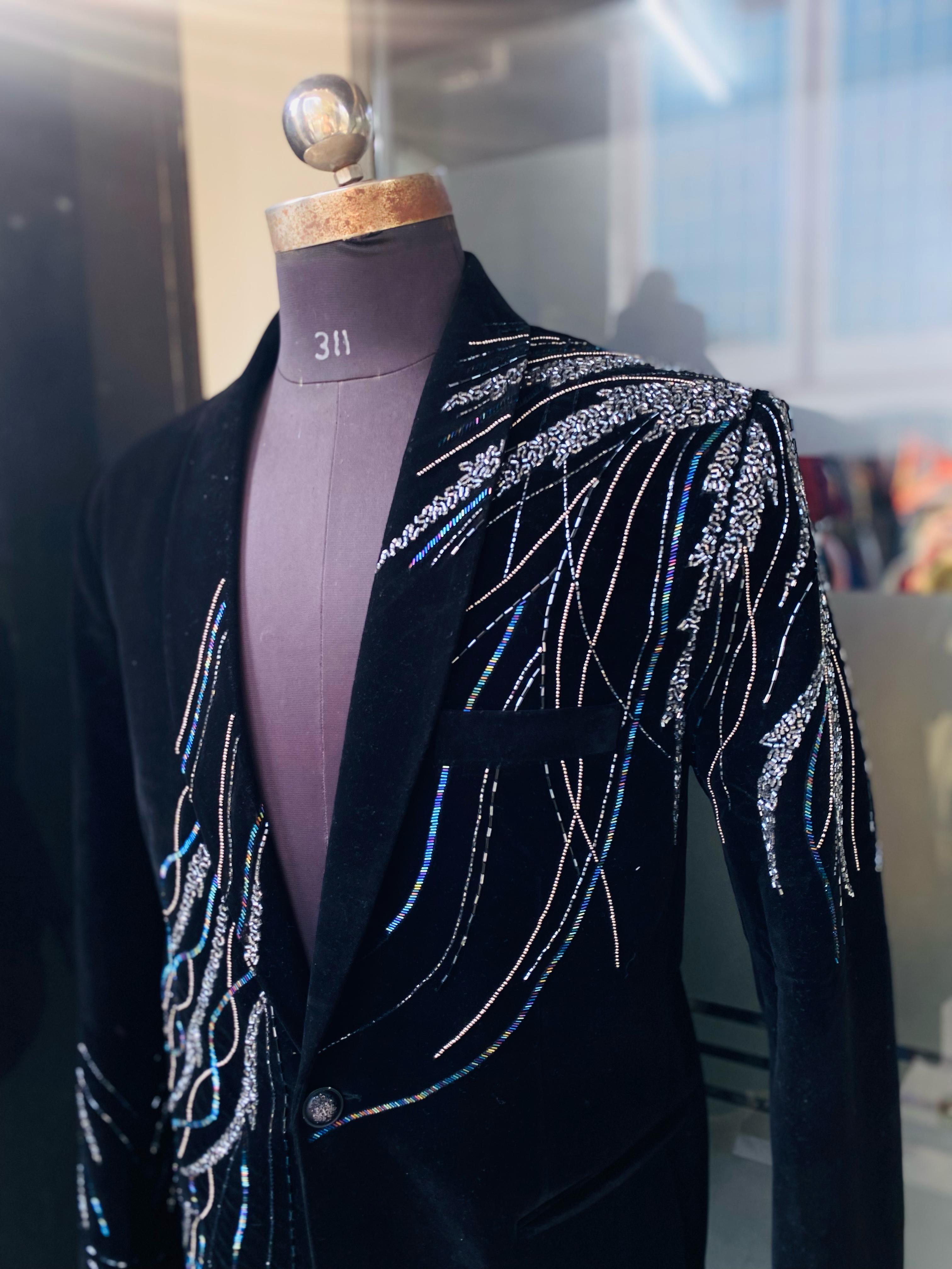 Menswear Dapper Black Blazer