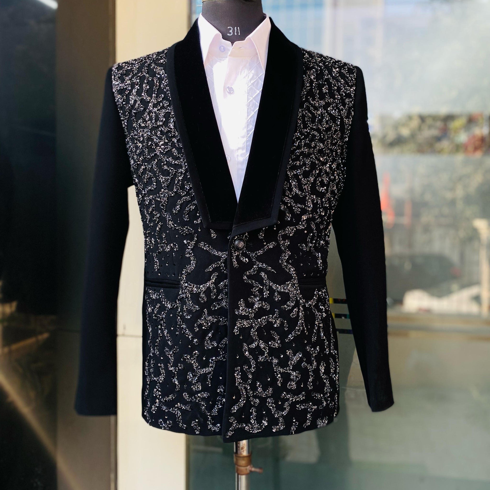 Menswear Black Cocktail Blazer