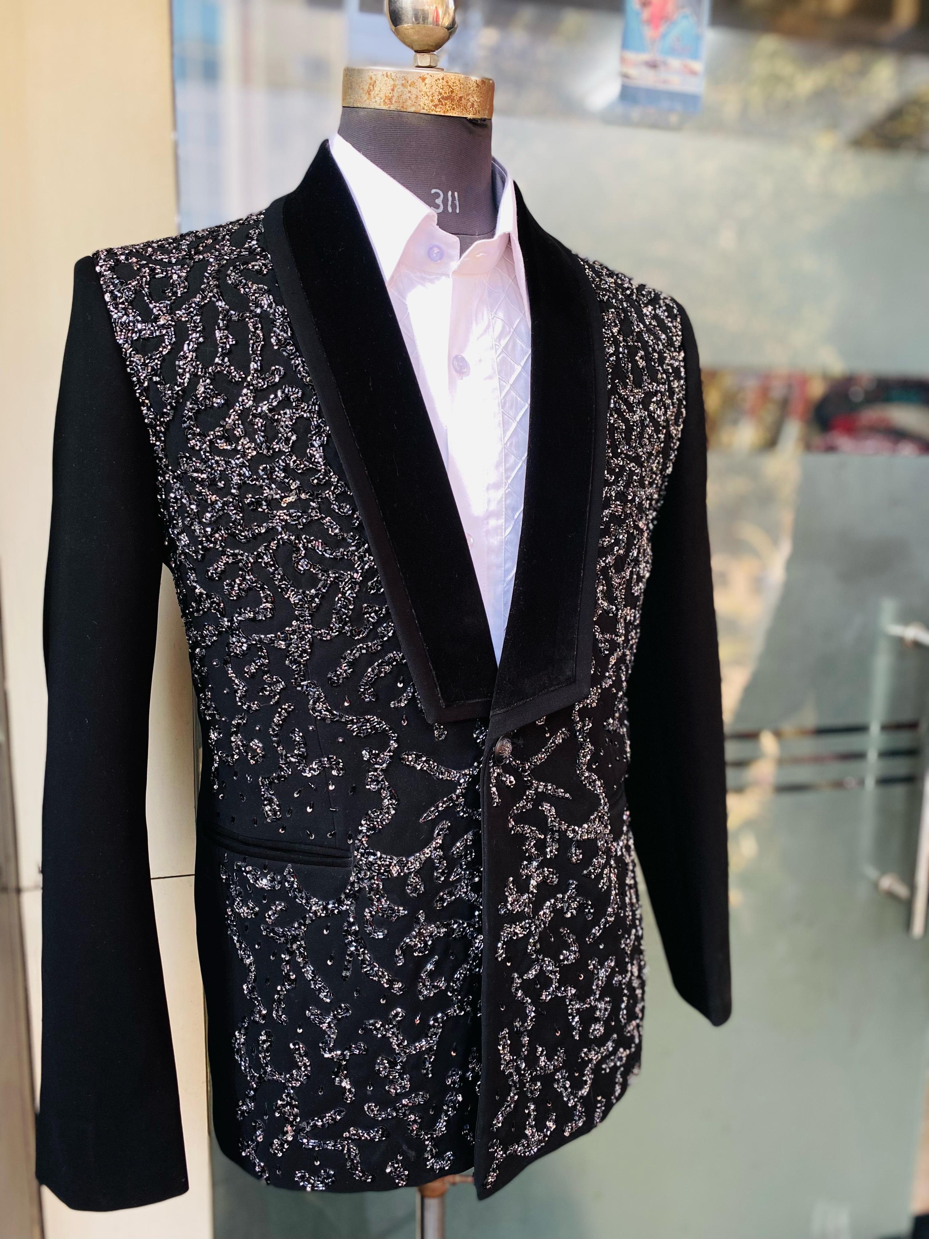 Menswear Black Cocktail Blazer