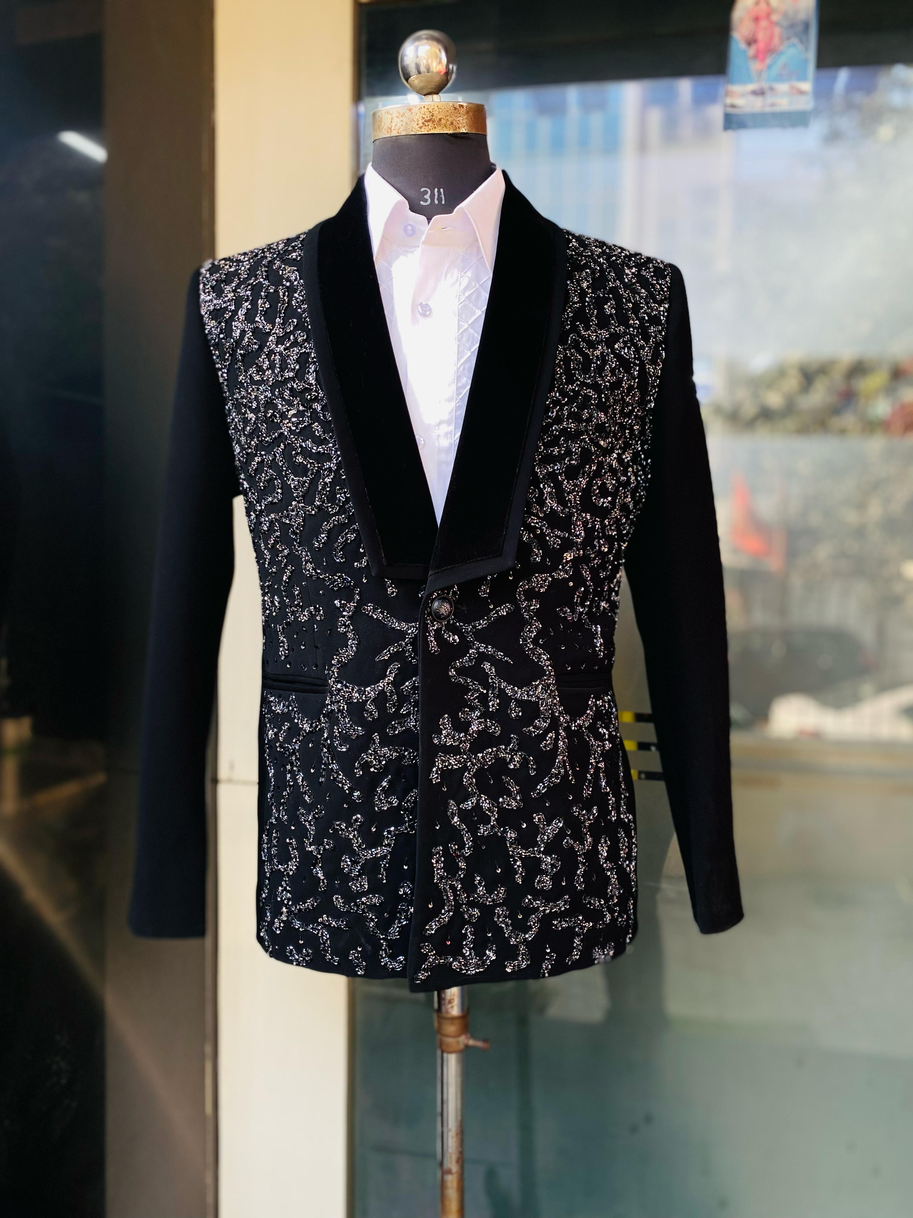 Menswear Black Cocktail Blazer