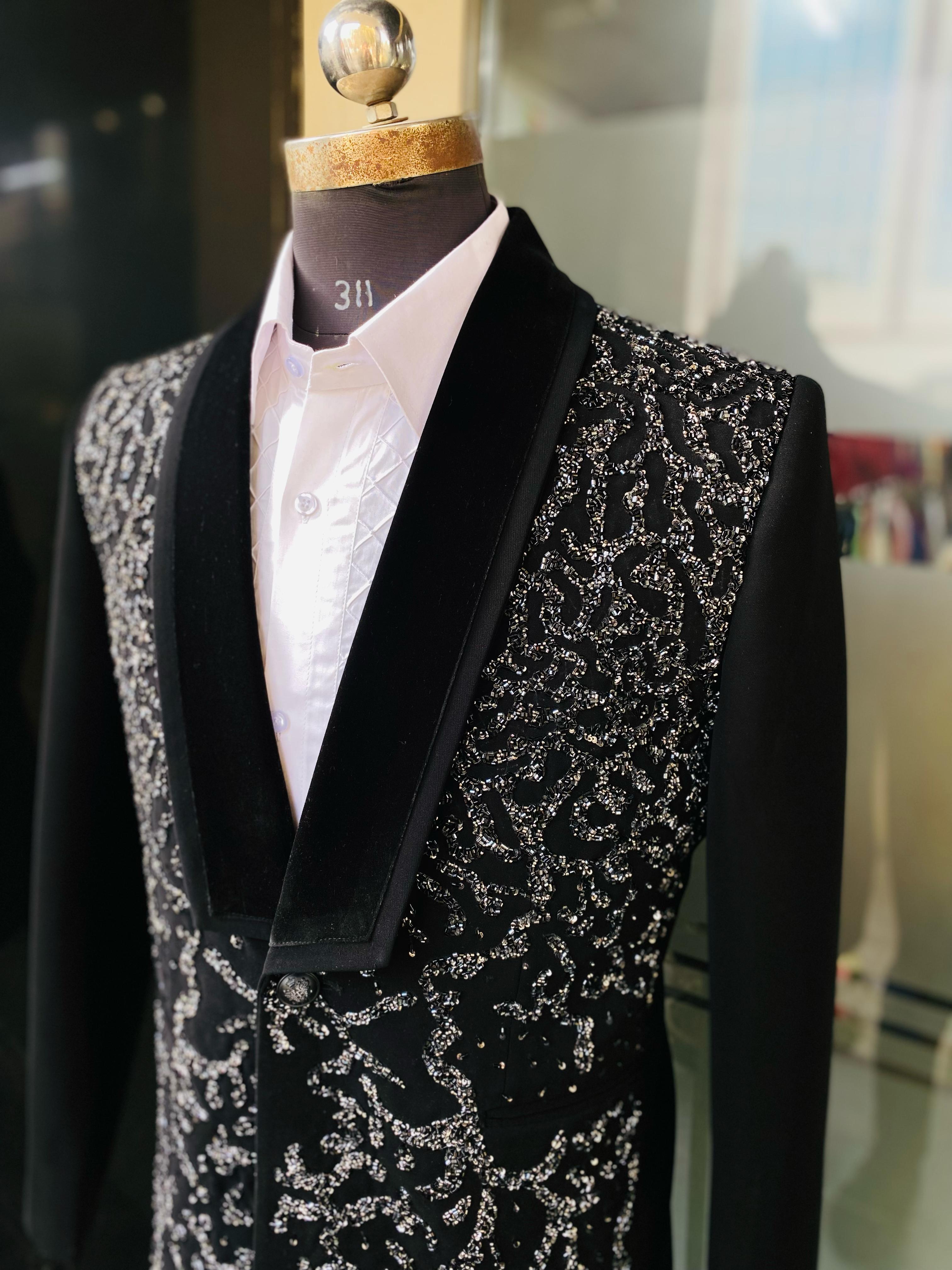 Menswear Black Cocktail Blazer