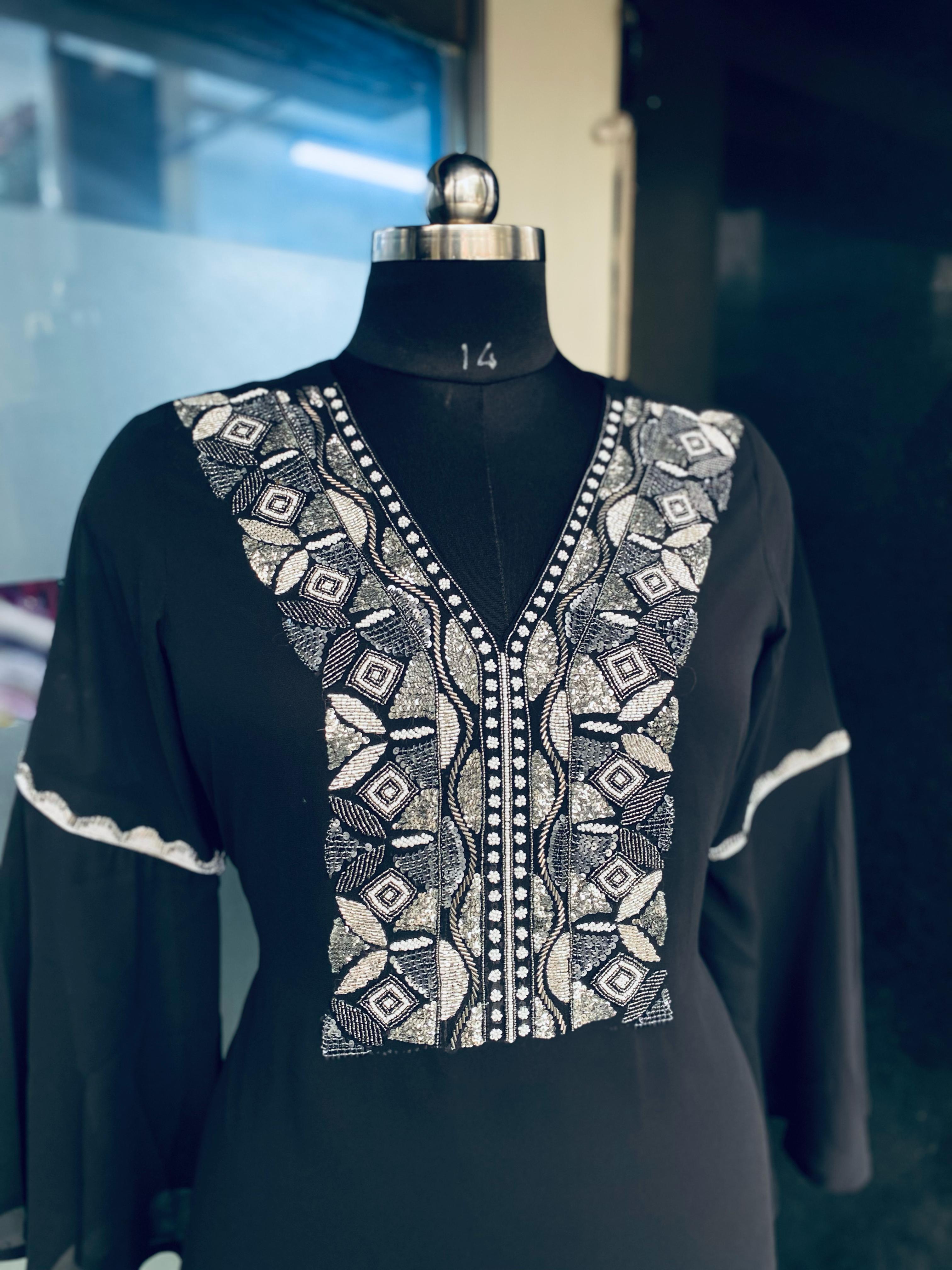 Black Embroidered Kurti