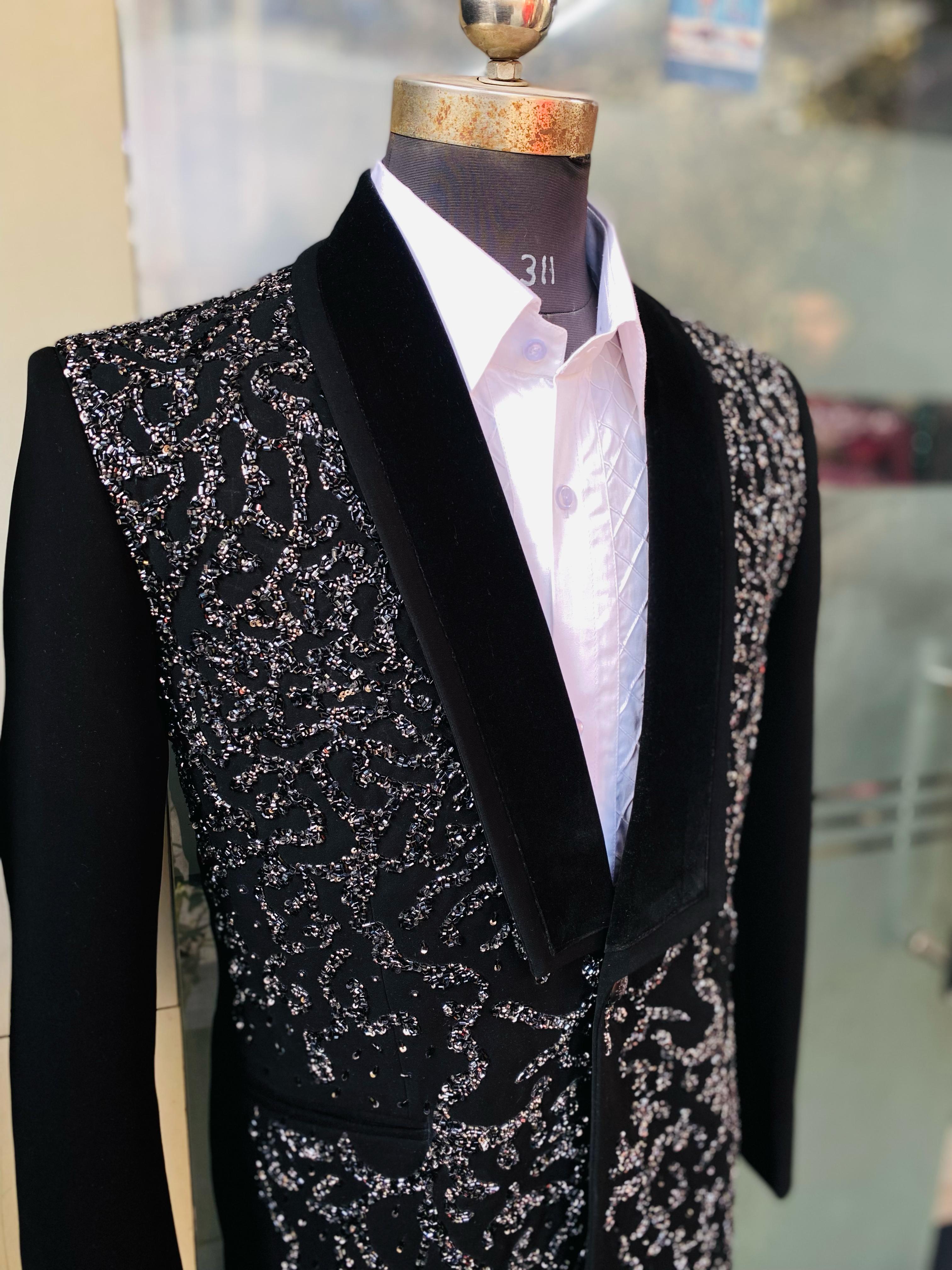 Menswear Black Cocktail Blazer