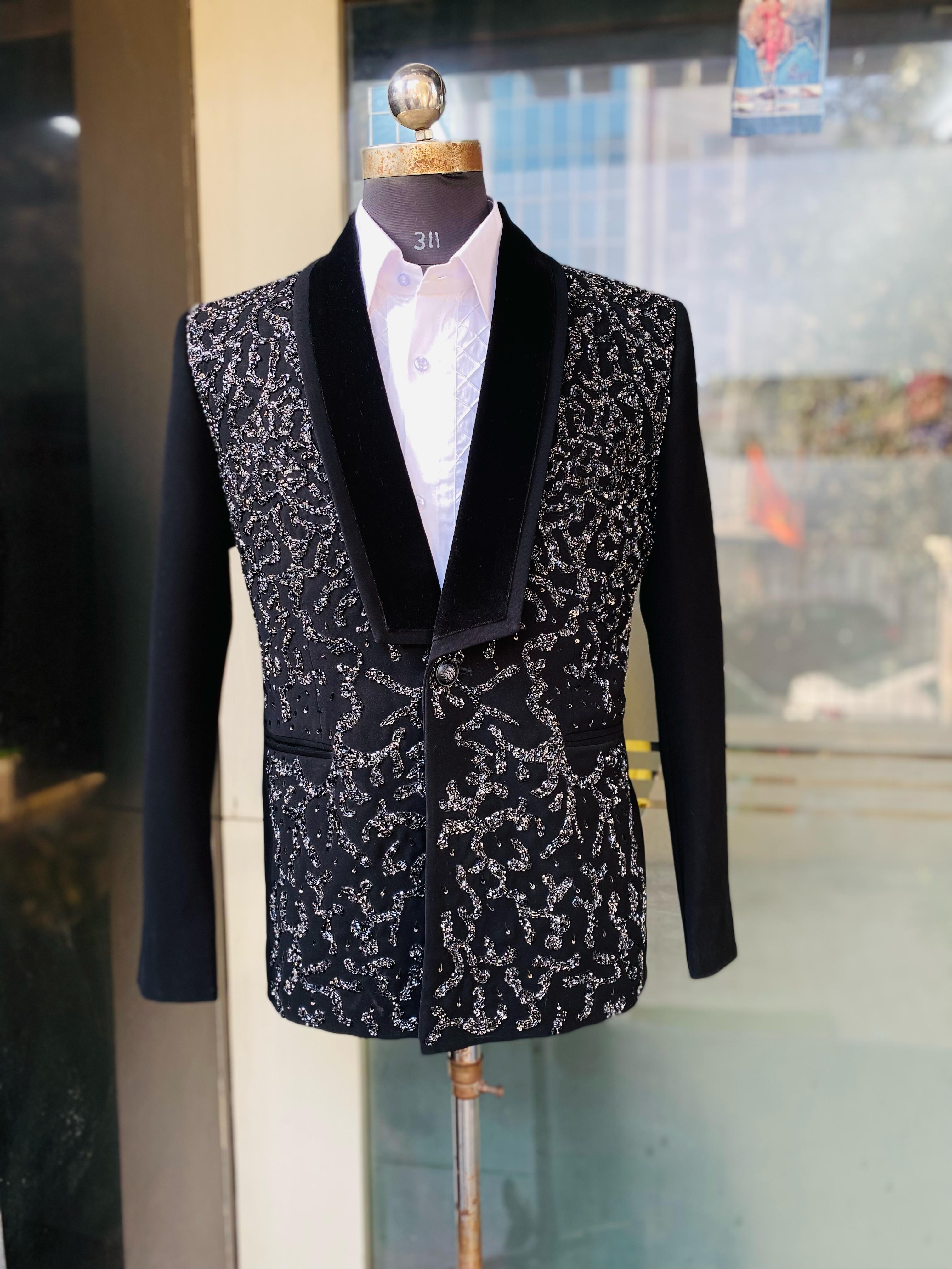 Menswear Black Cocktail Blazer