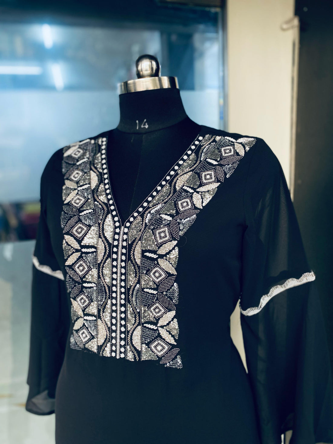 Black Embroidered Kurti