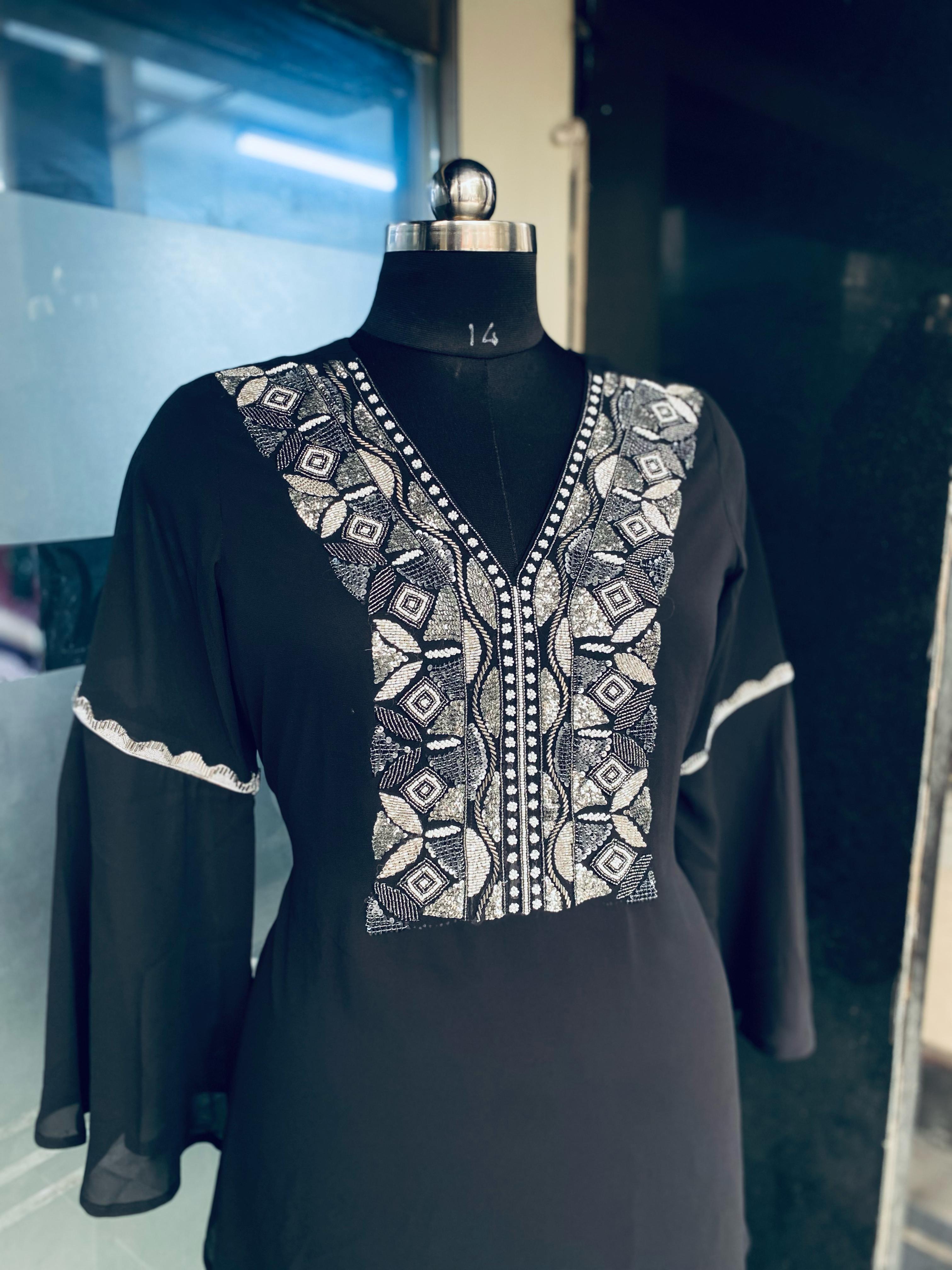 Black Embroidered Kurti