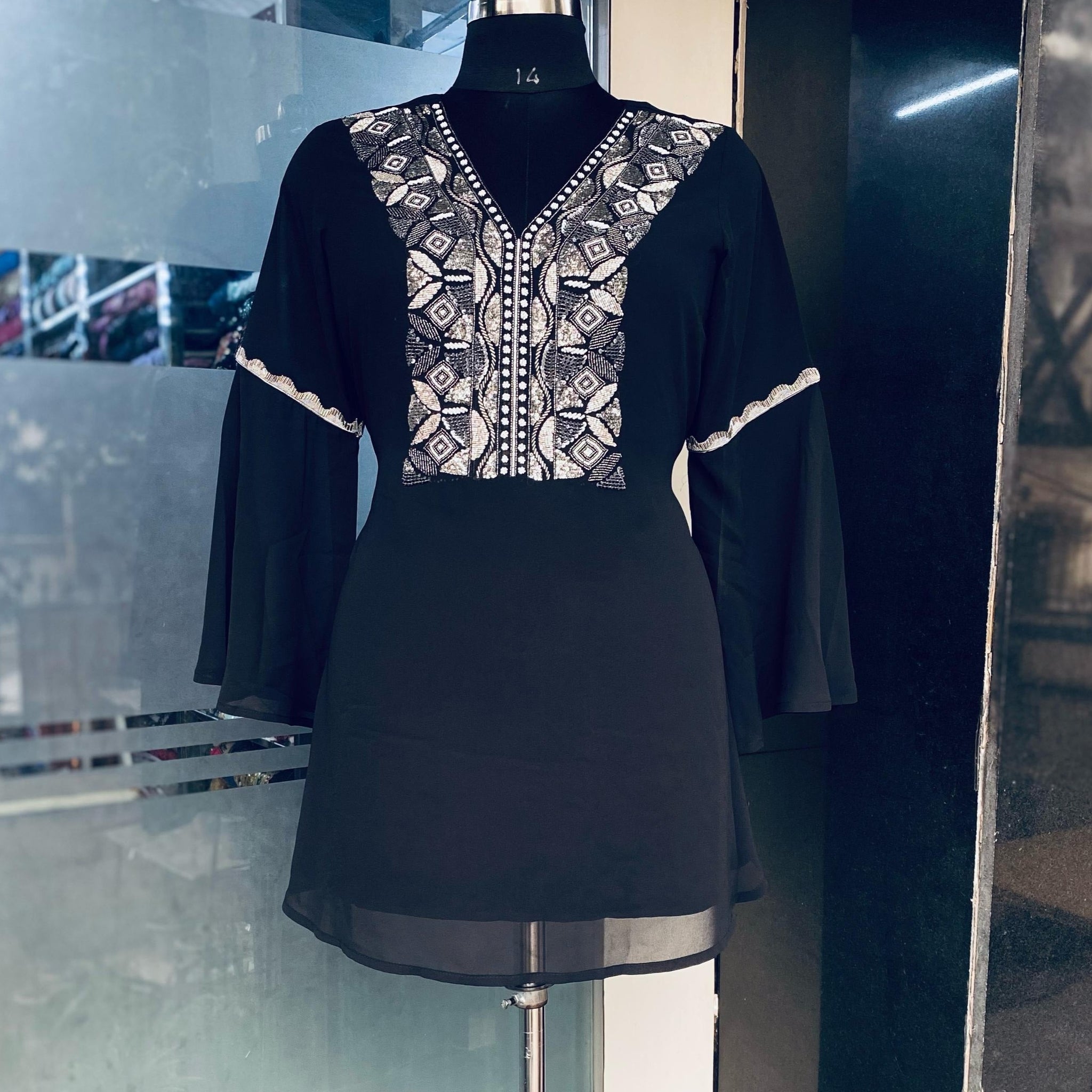 Black Embroidered Kurti