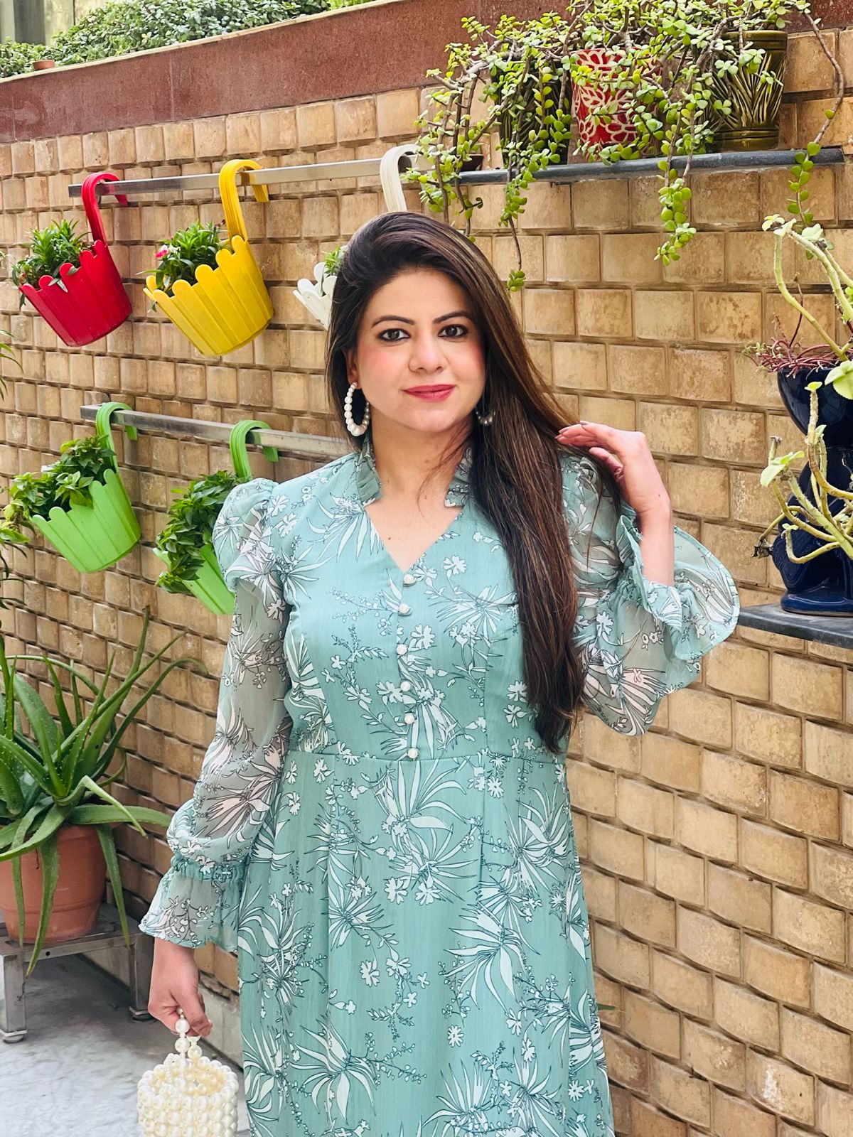 Sage Green Dandelions Maxi