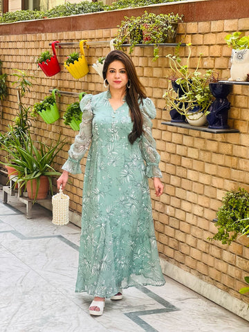 Sage Green Dandelions Maxi