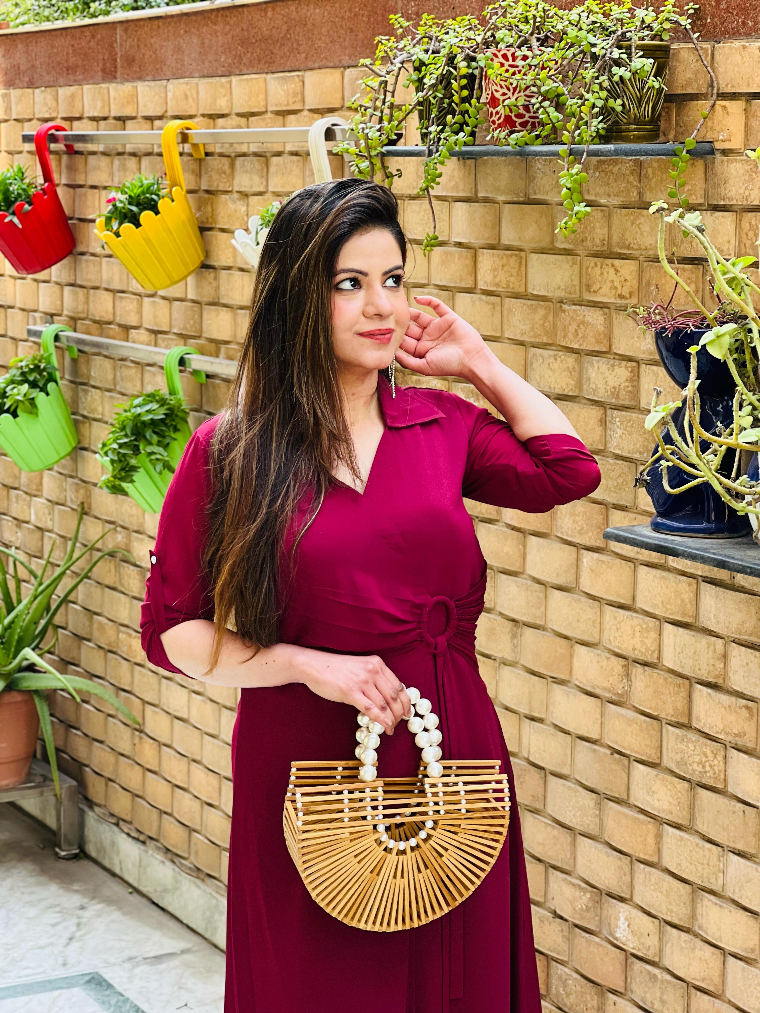 Wine Ring Maxi Dress