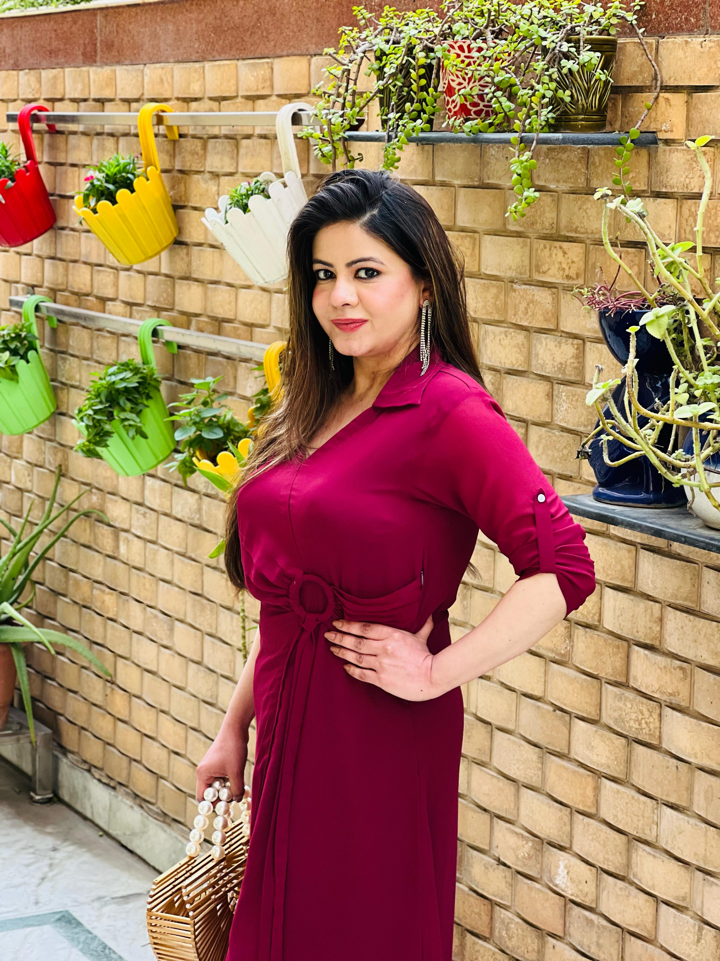 Wine Ring Maxi Dress