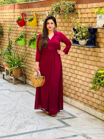 Wine Ring Maxi Dress