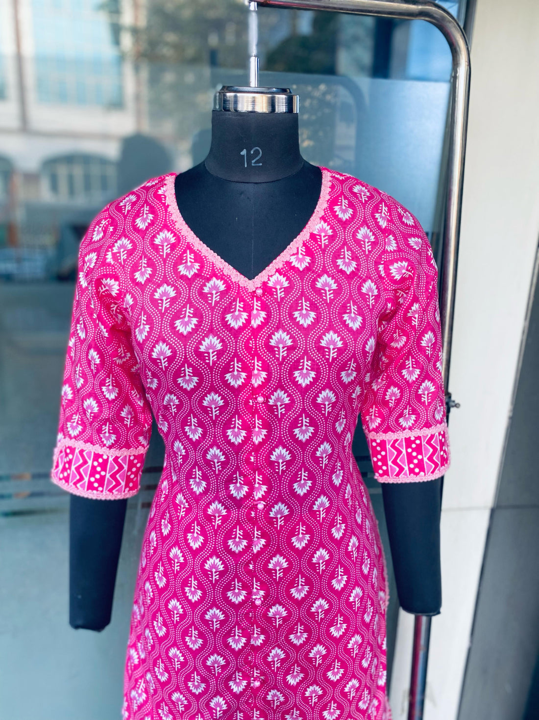 Pink Jaipuri Cotton Garara Suit
