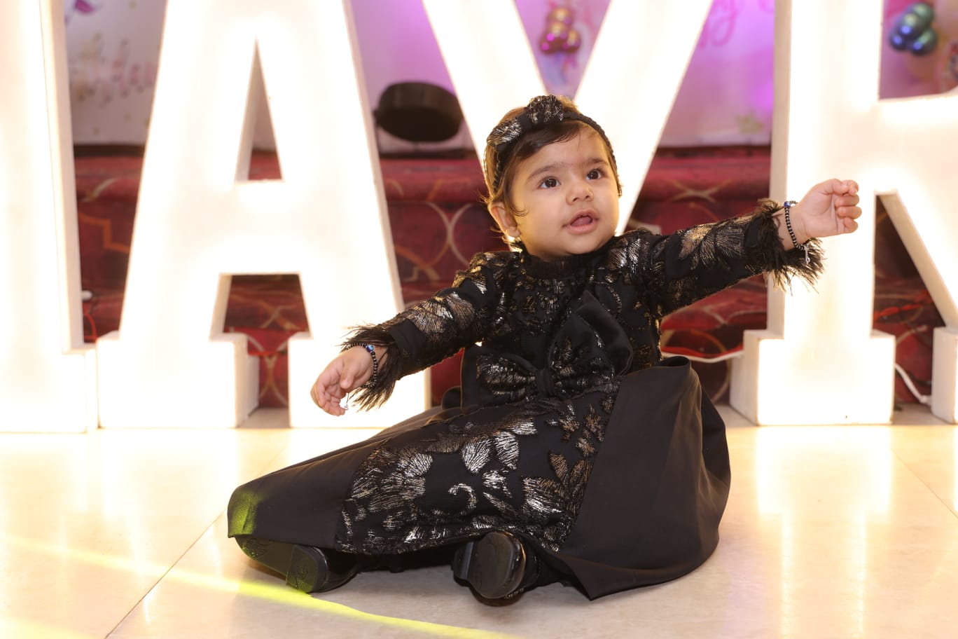 Black Brasso Kidswear Gown