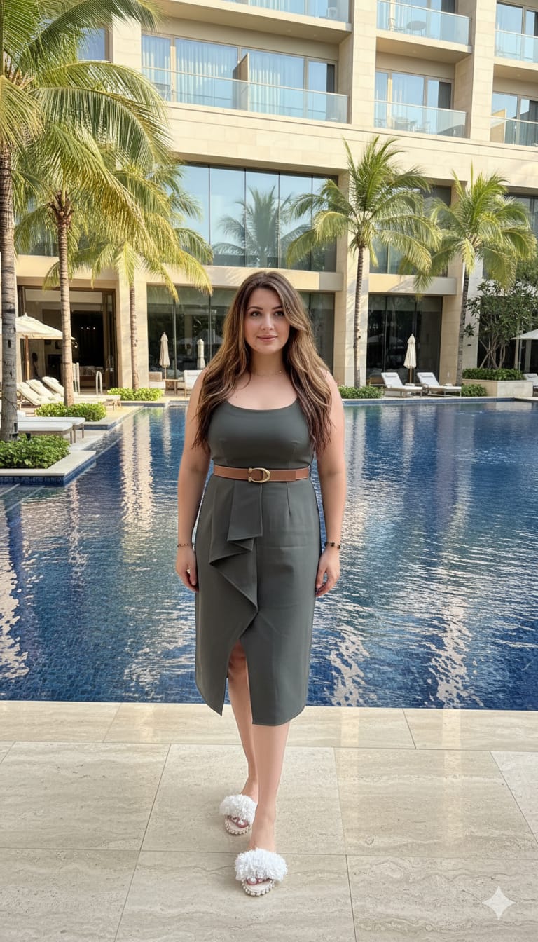 Army Green Birthday Dress