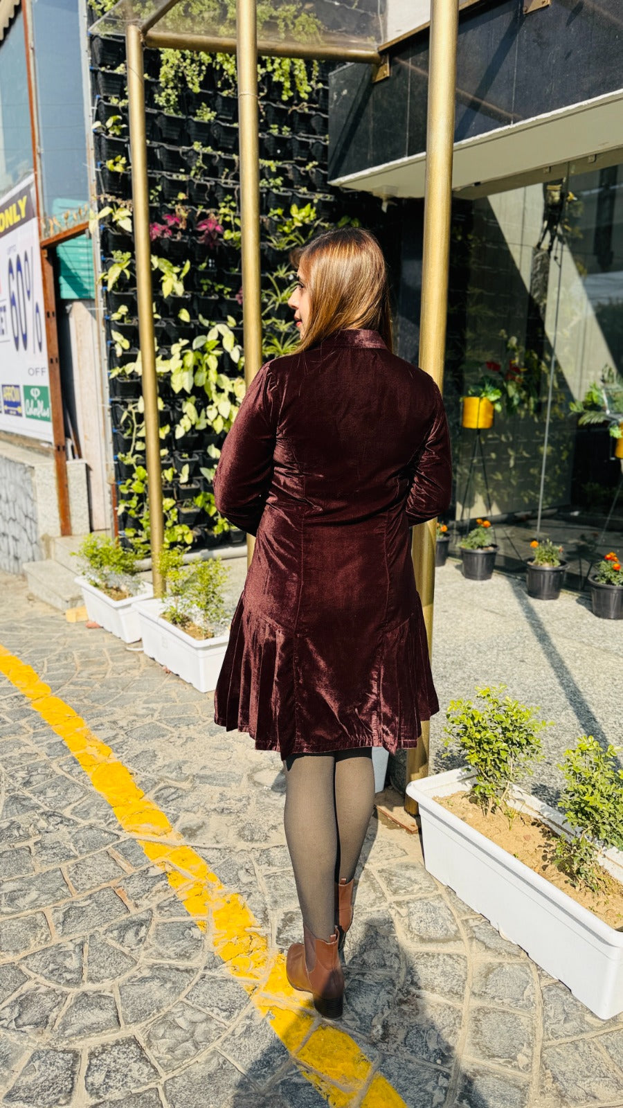 Brown Blazer Dress