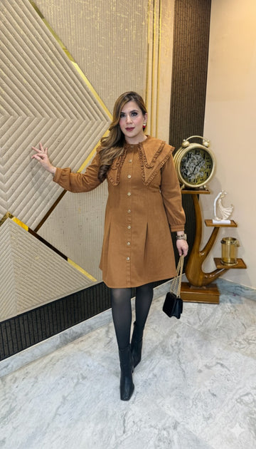 Camel  Visa Birthday Dress