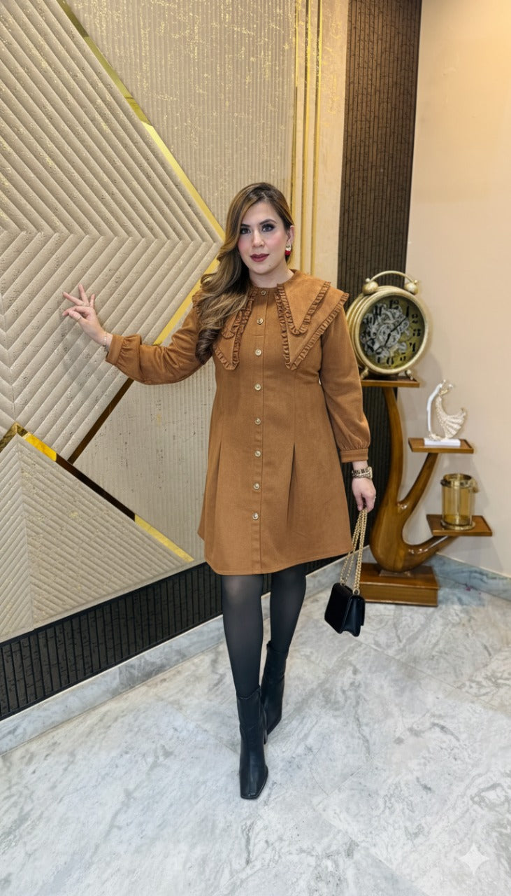 Camel  Visa Birthday Dress