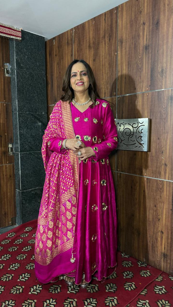 Winter Mirror Anarkali