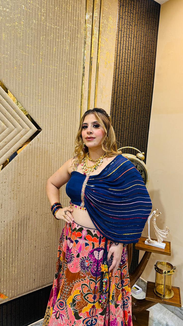 Multicoloured Muse Lehenga