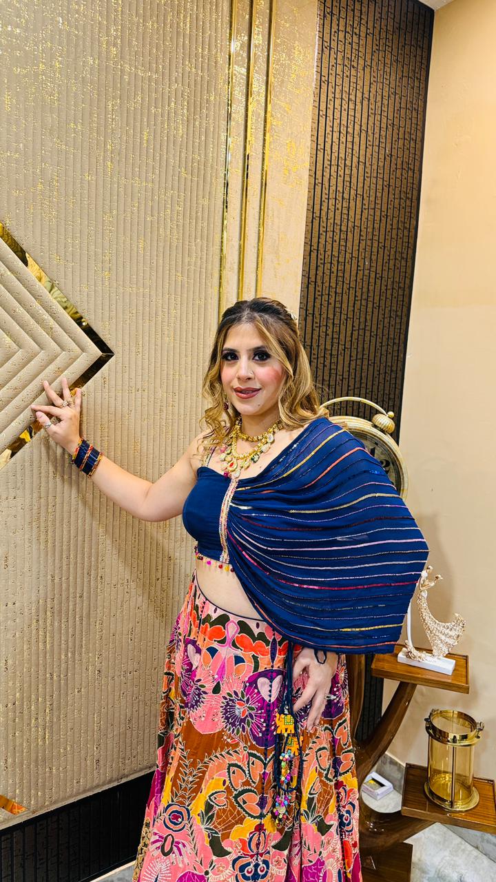 Multicoloured Muse Lehenga