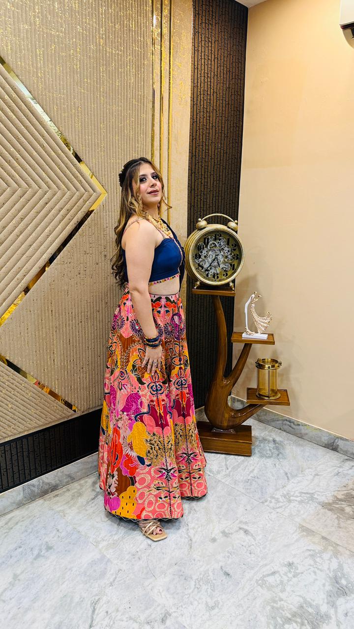 Multicoloured Muse Lehenga