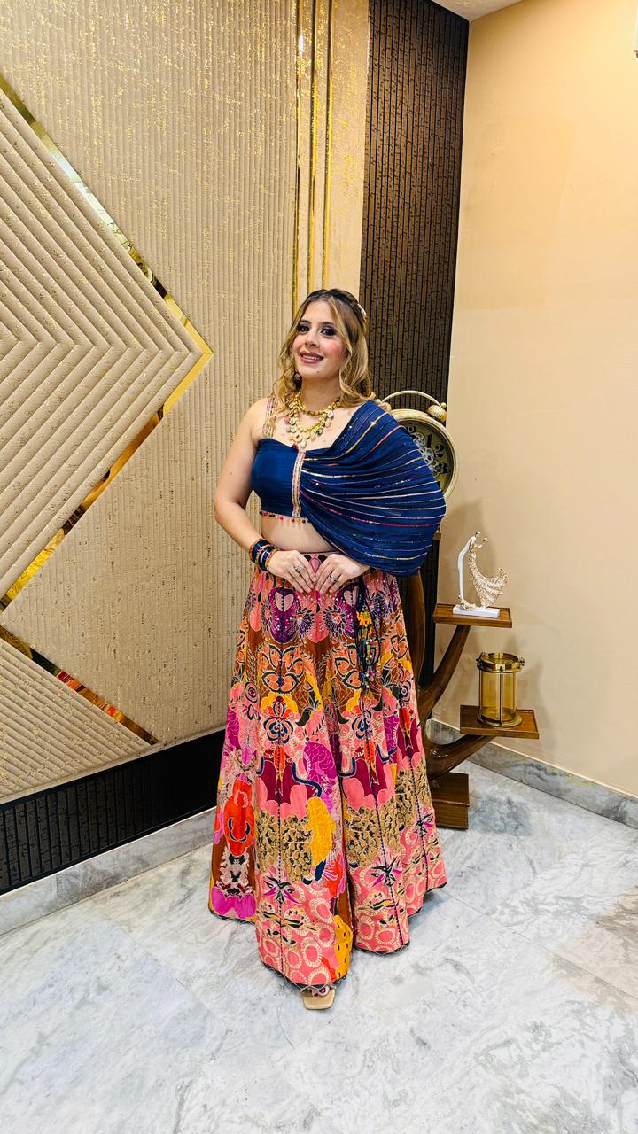 Multicoloured Muse Lehenga