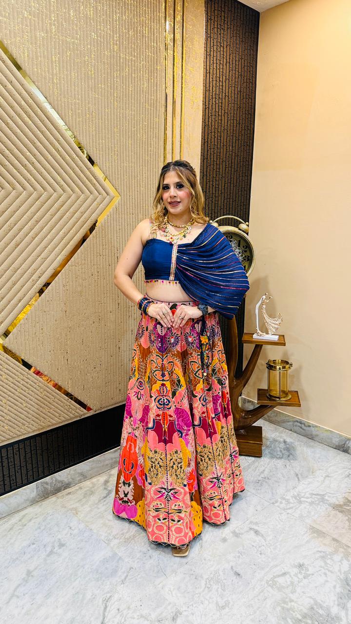 Multicoloured Muse Lehenga