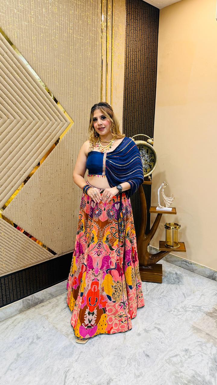 Multicoloured Muse Lehenga