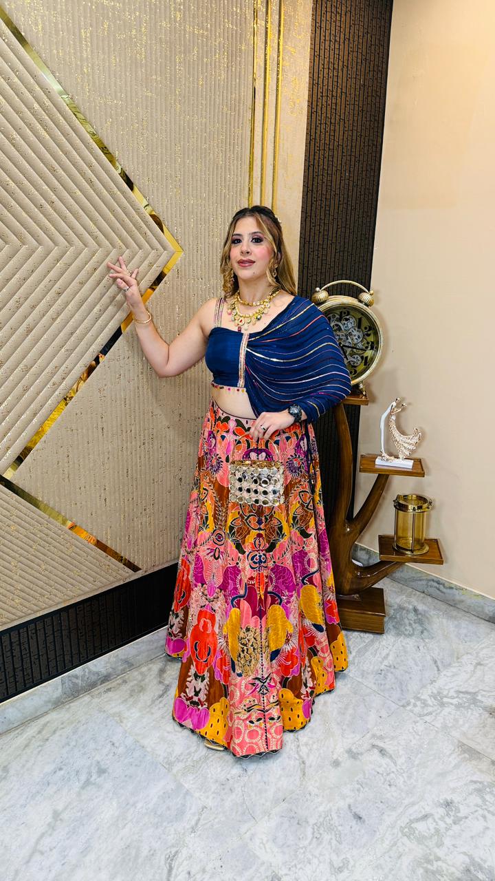 Multicoloured Muse Lehenga