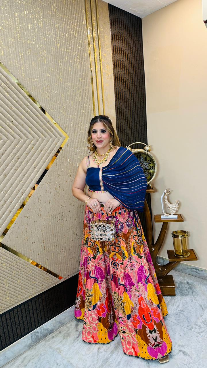 Multicoloured Muse Lehenga