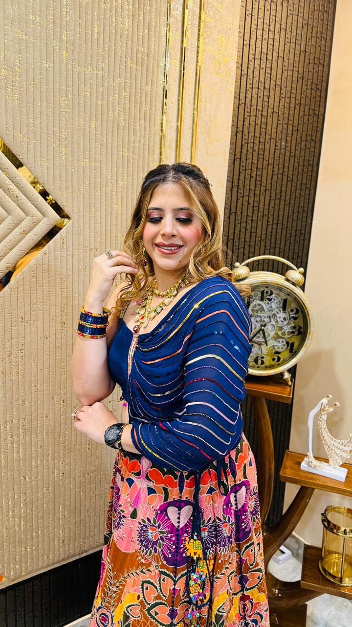 Multicoloured Muse Lehenga