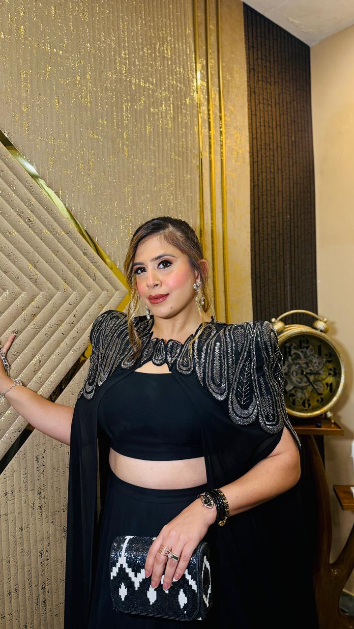 Black Belvedere Lehenga