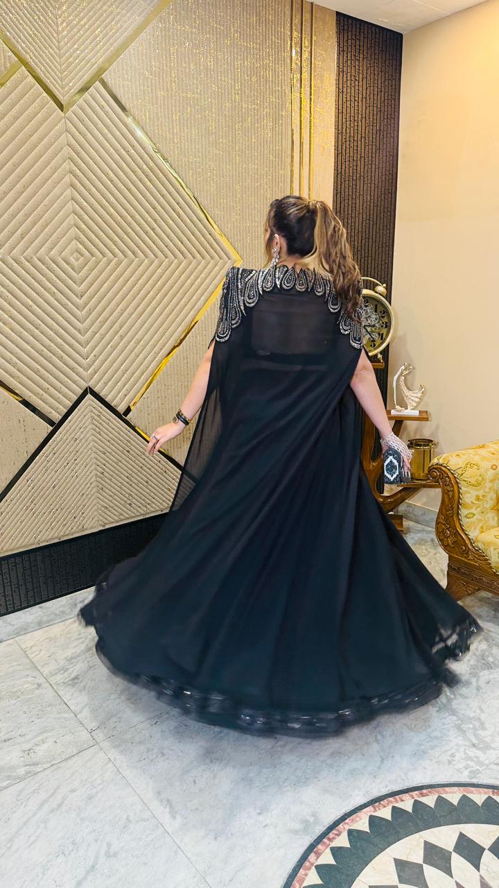 Black Belvedere Lehenga