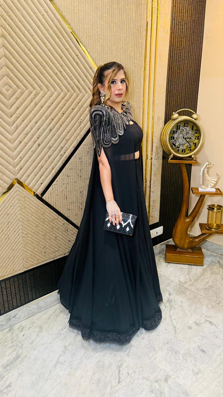 Black Belvedere Lehenga