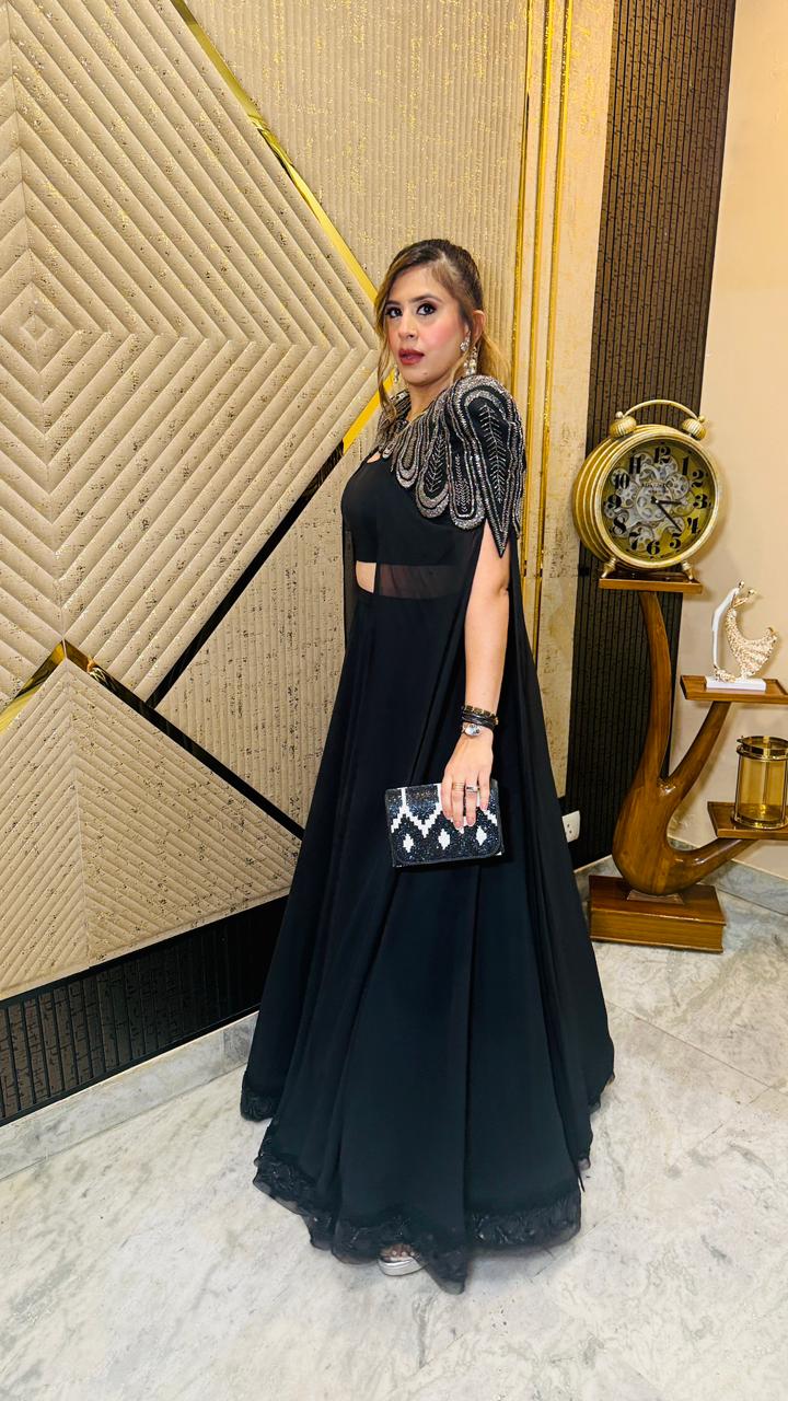 Black Belvedere Lehenga