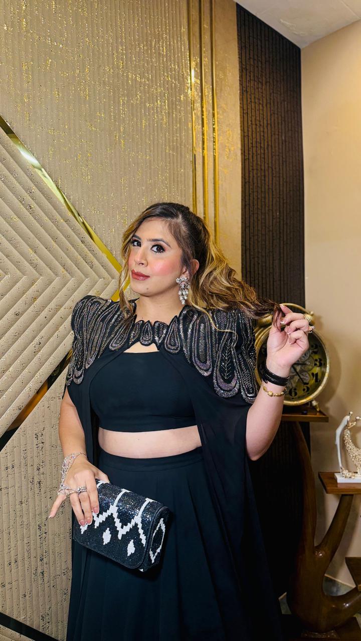 Black Belvedere Lehenga