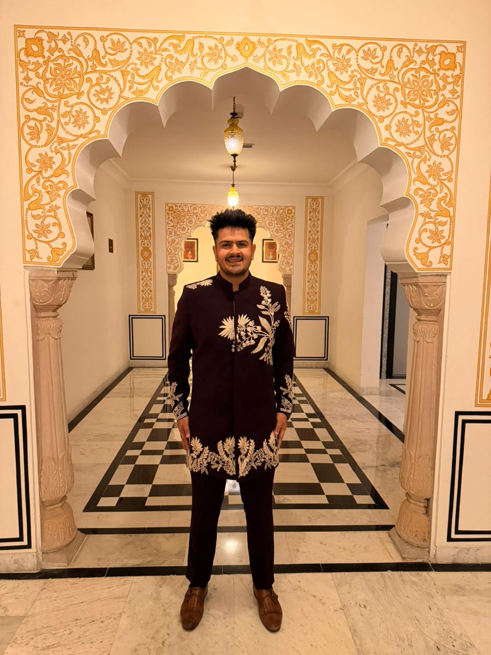 Hand-Embroidered Jodhpuri Suit for Men