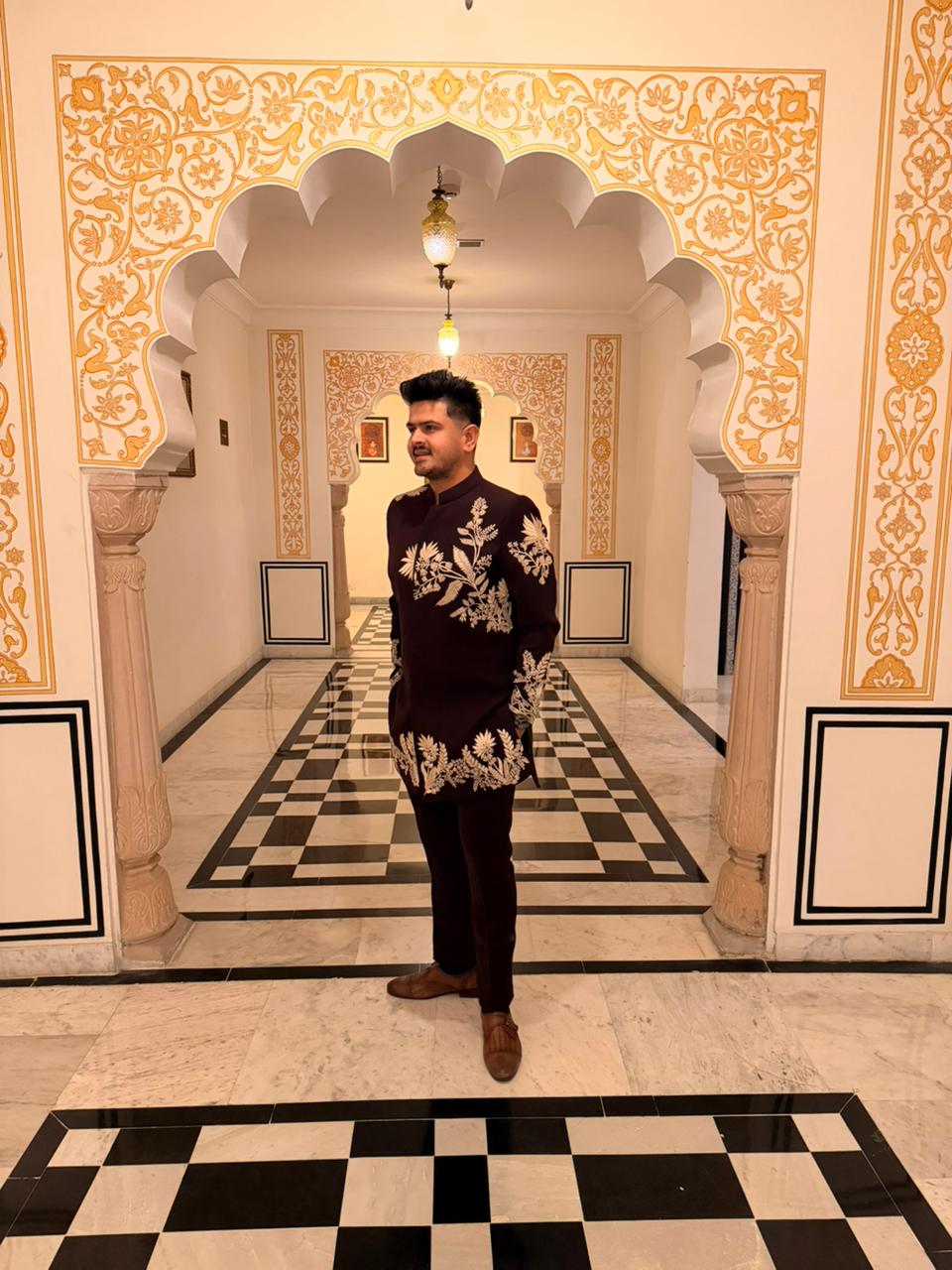 Hand-Embroidered Jodhpuri Suit for Men