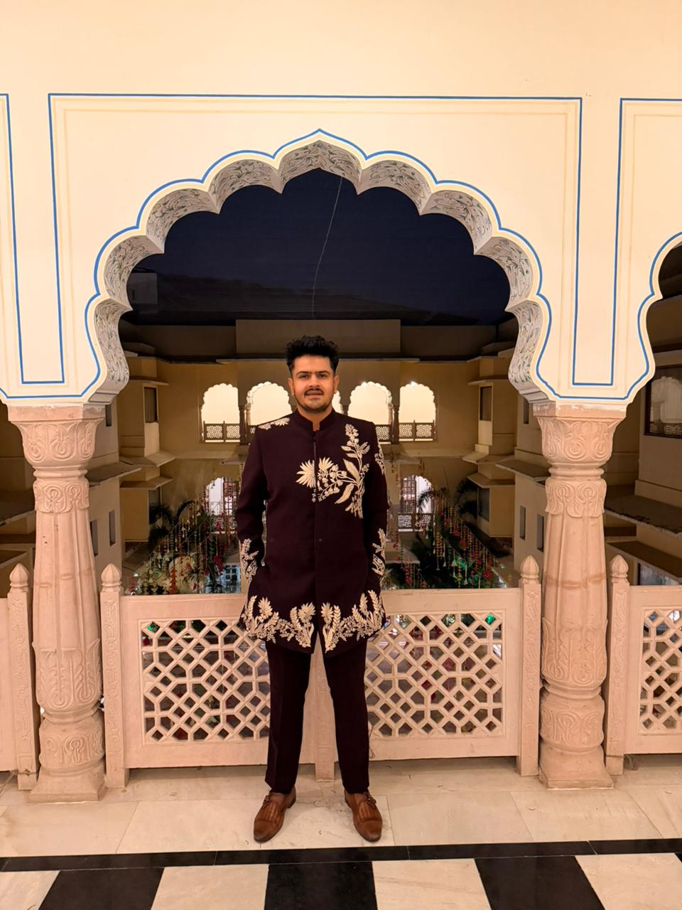 Hand-Embroidered Jodhpuri Suit for Men