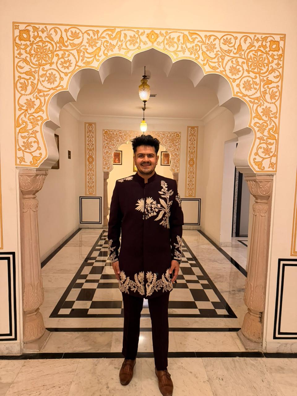 Hand-Embroidered Jodhpuri Suit for Men