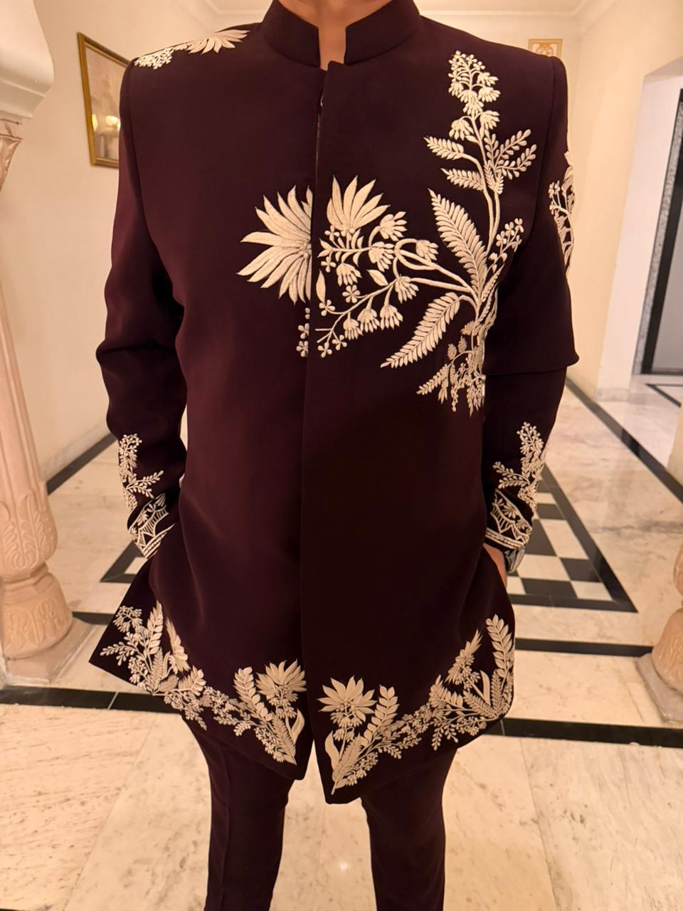 Hand-Embroidered Jodhpuri Suit for Men