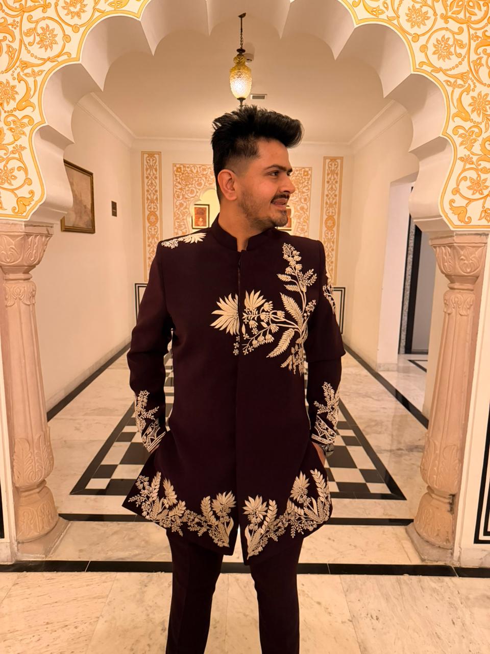 Hand-Embroidered Jodhpuri Suit for Men